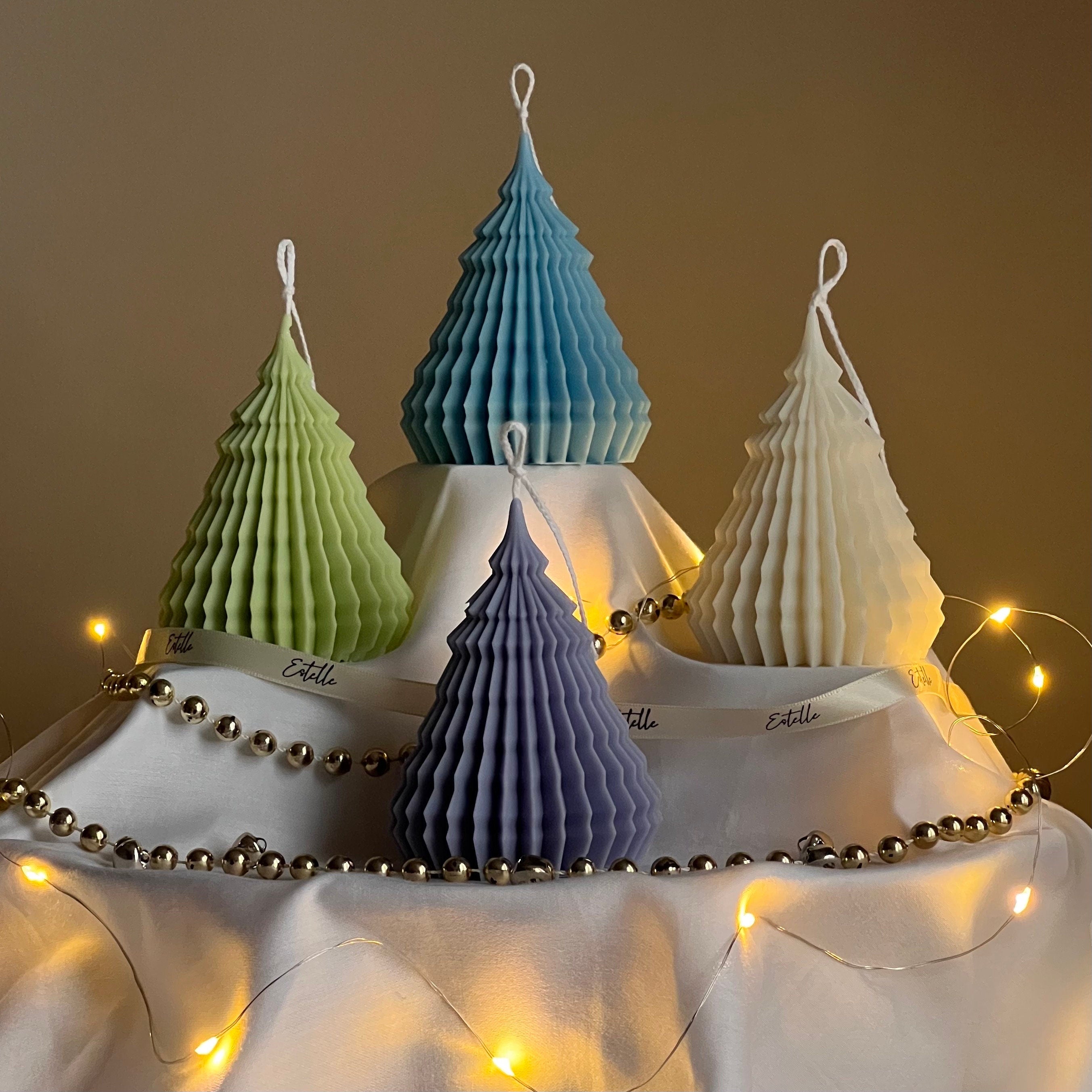 Origami Christmas Tree Candle