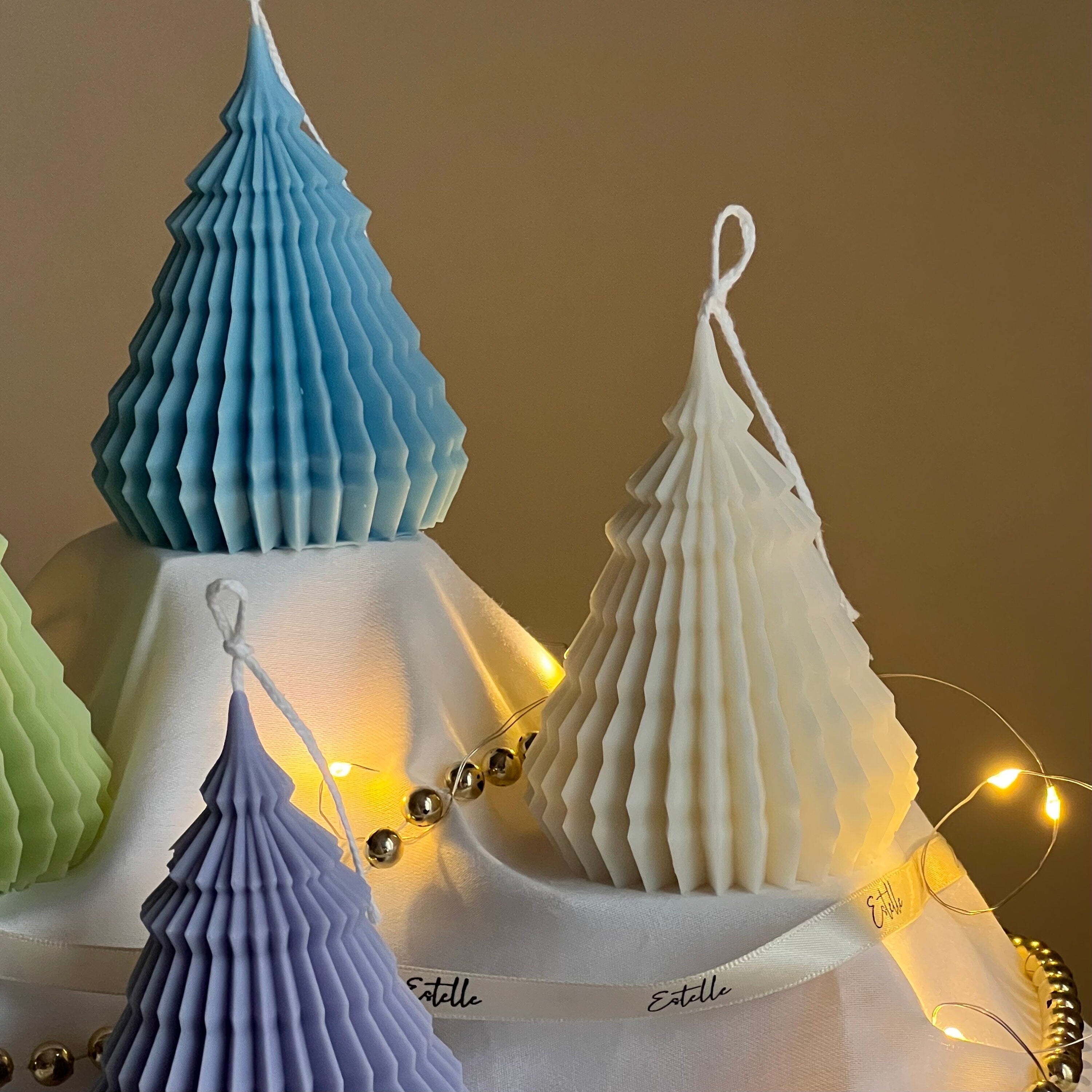 Origami Christmas Tree Candle