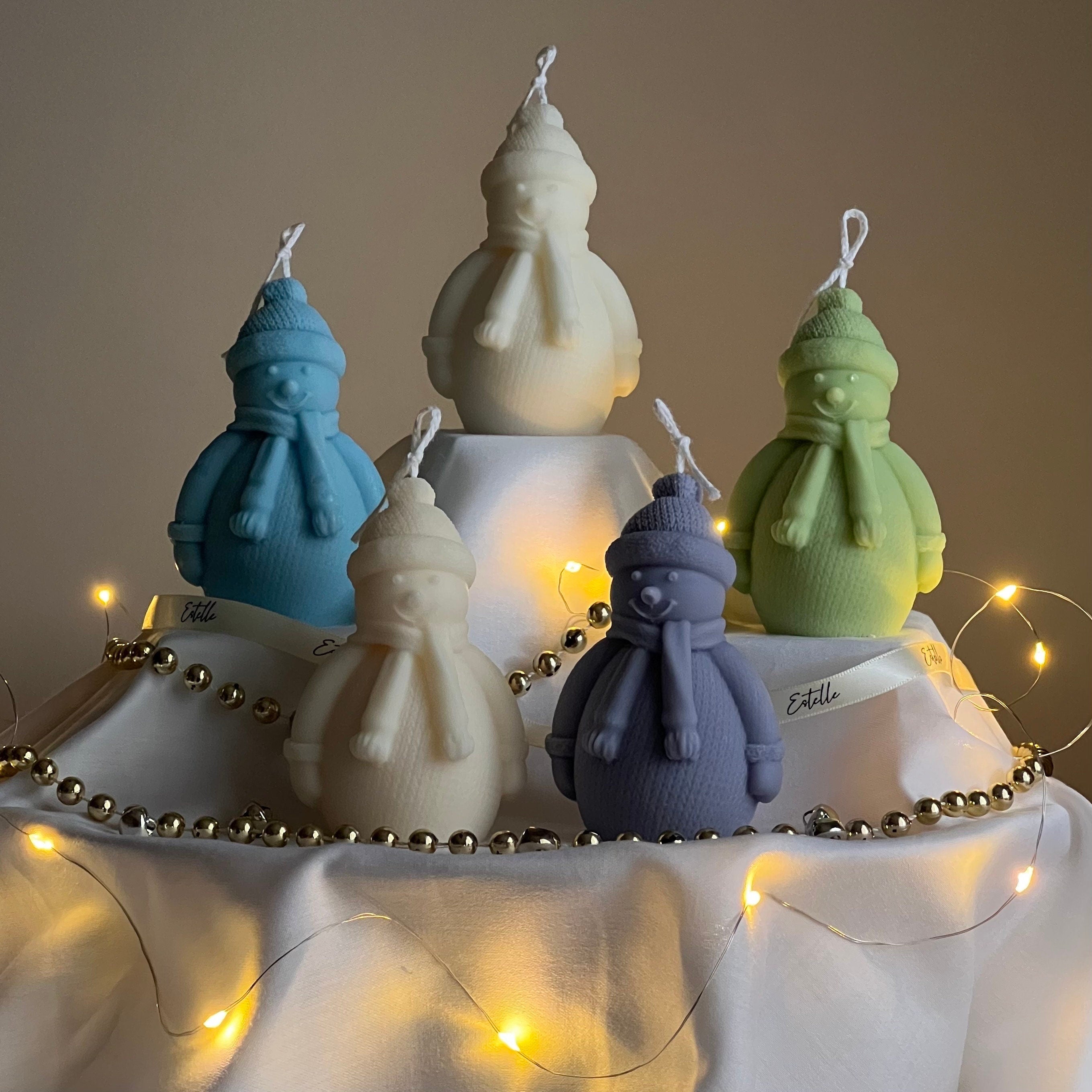 Christmas Snowman Candle