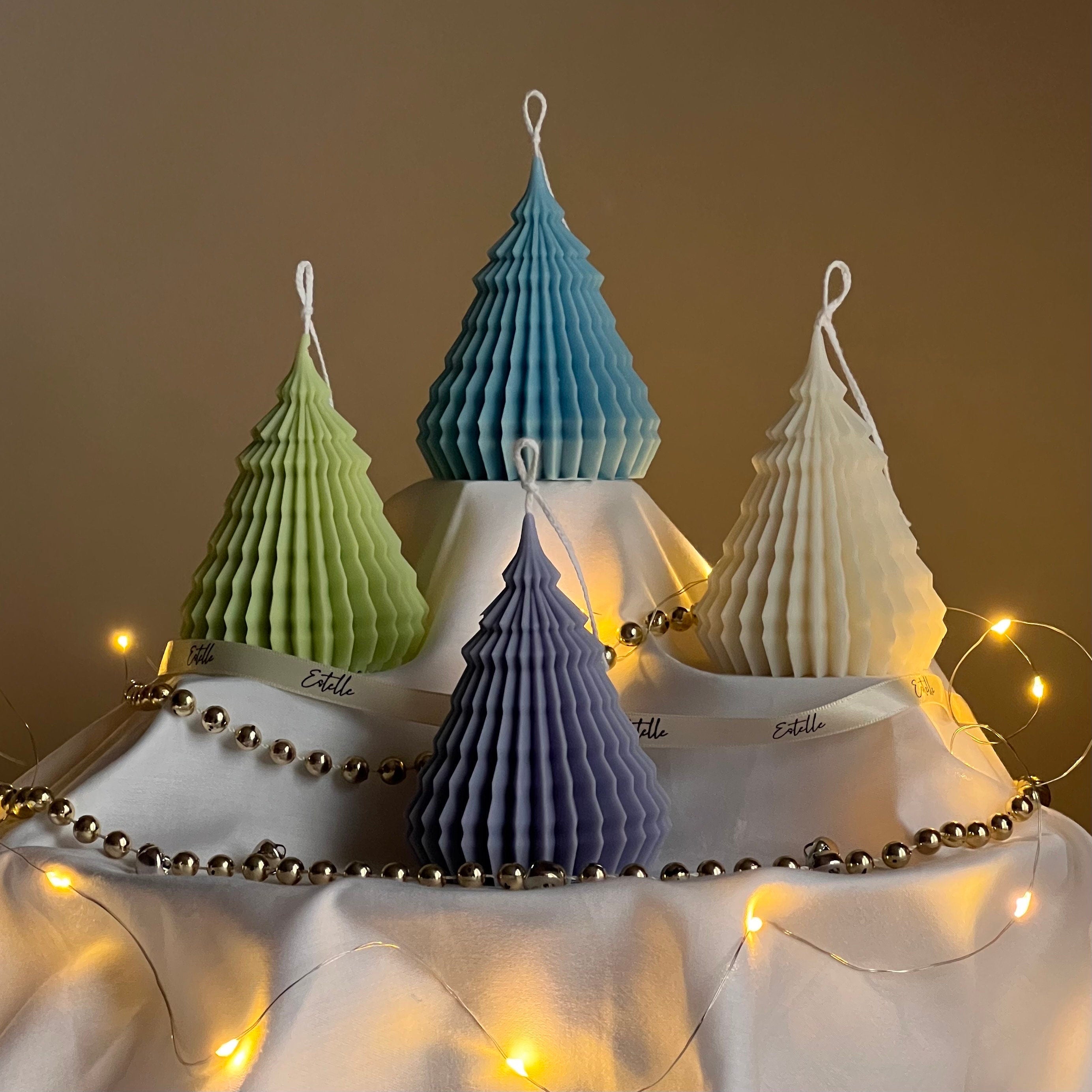 Origami Christmas Tree Candle