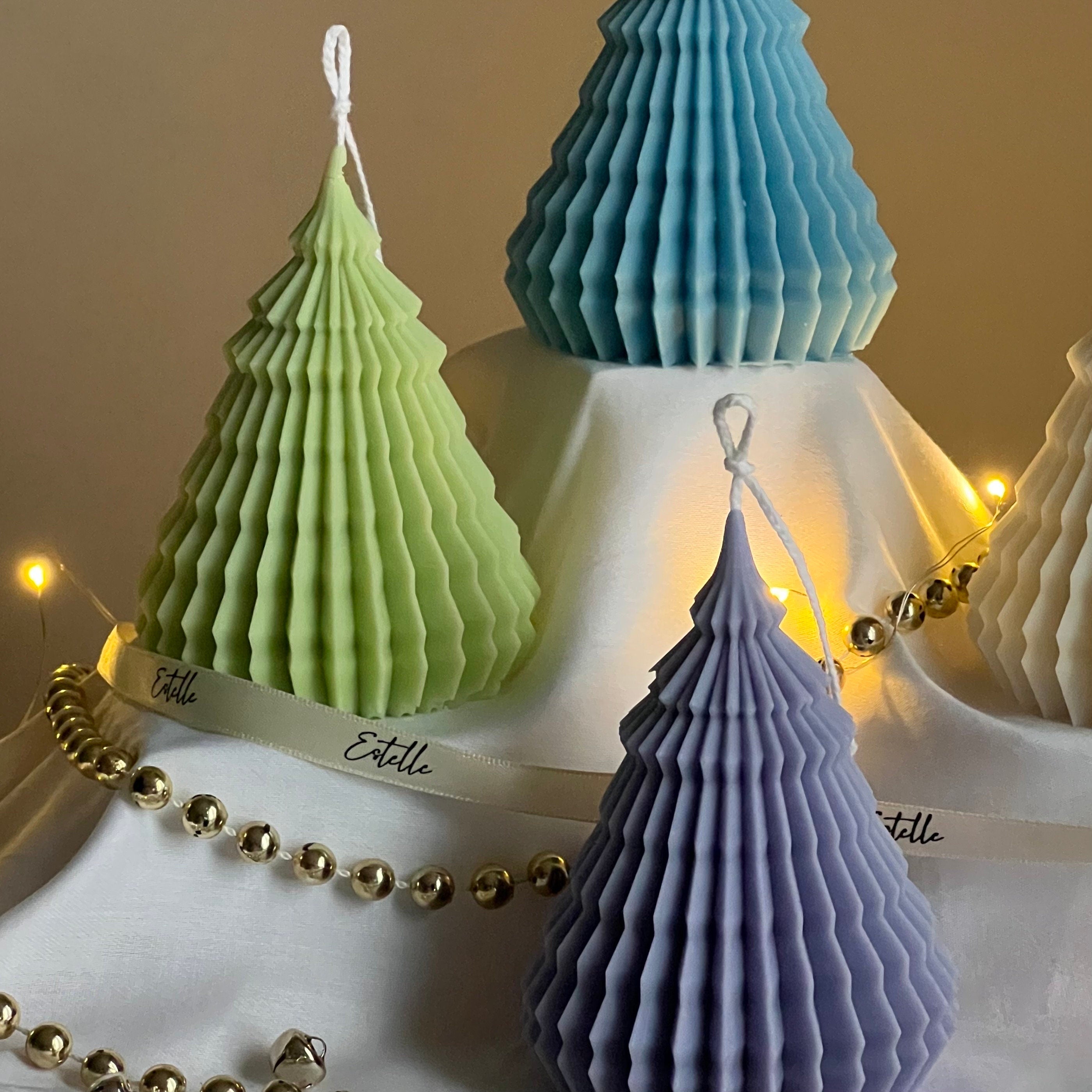 Origami Christmas Tree Candle