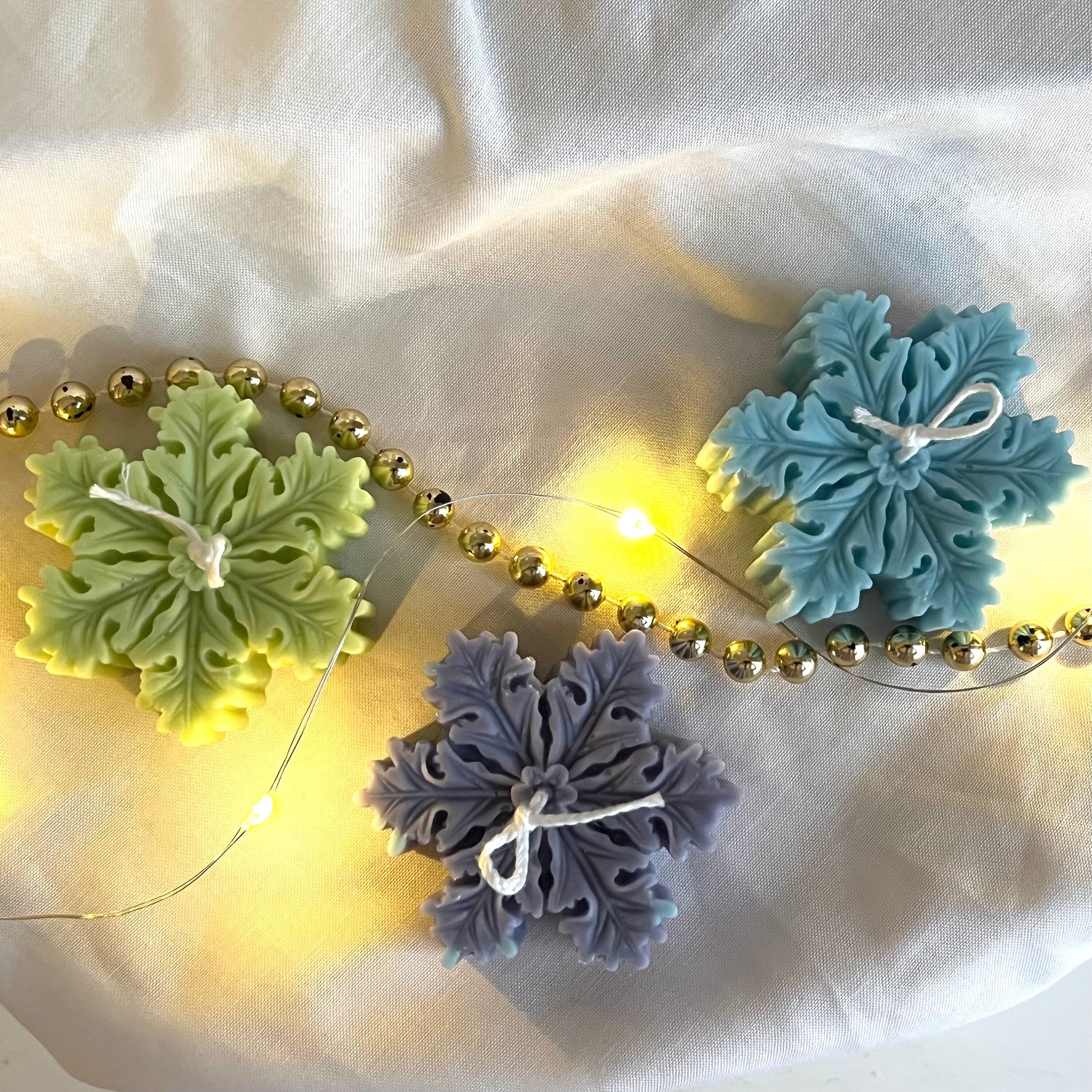 Christmas Snowflake Candle