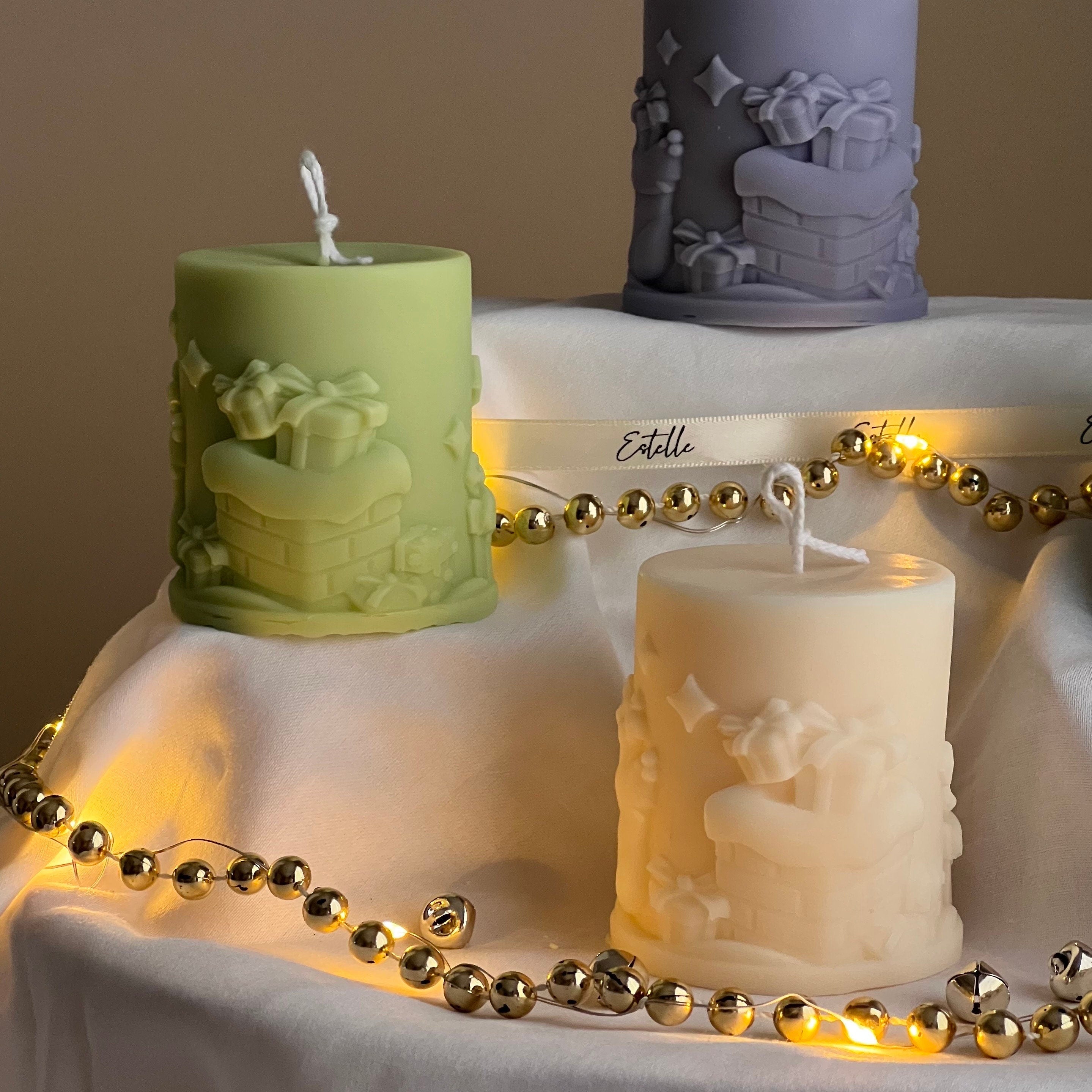 Christmas Gifts Pillar Candle