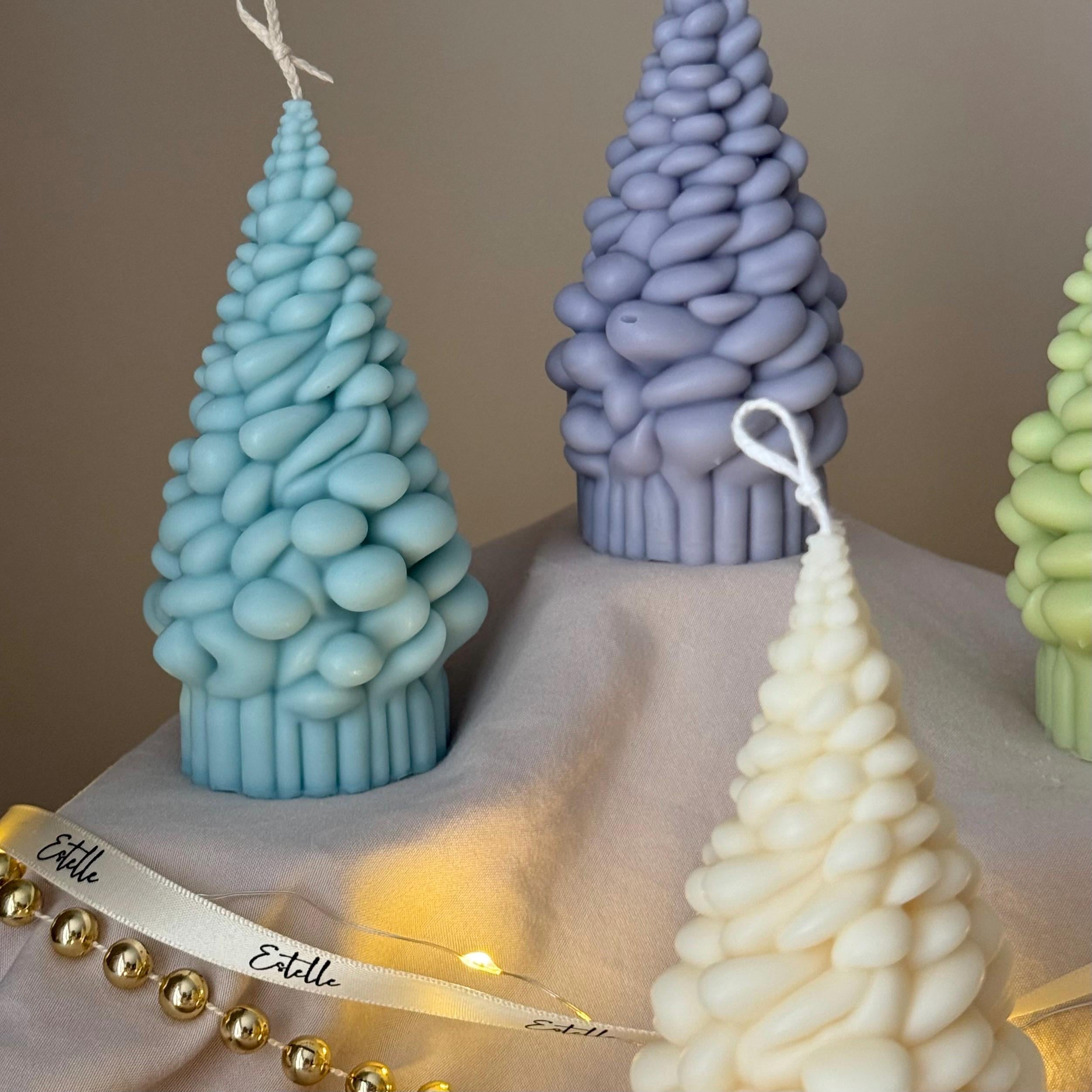 Cute Snow Christmas Tree Candle