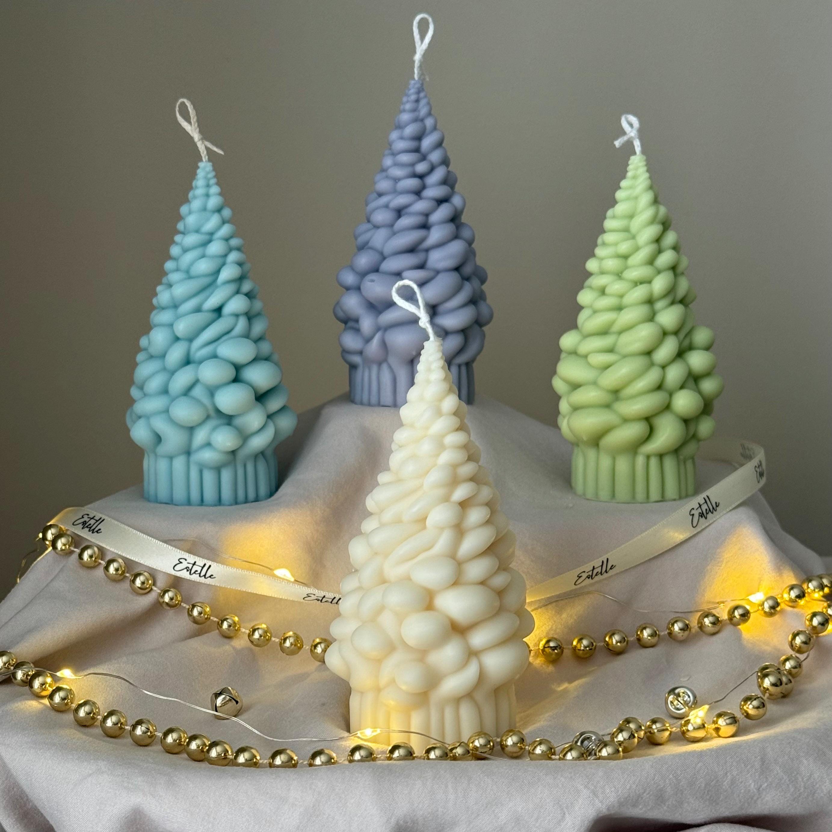 Cute Snow Christmas Tree Candle