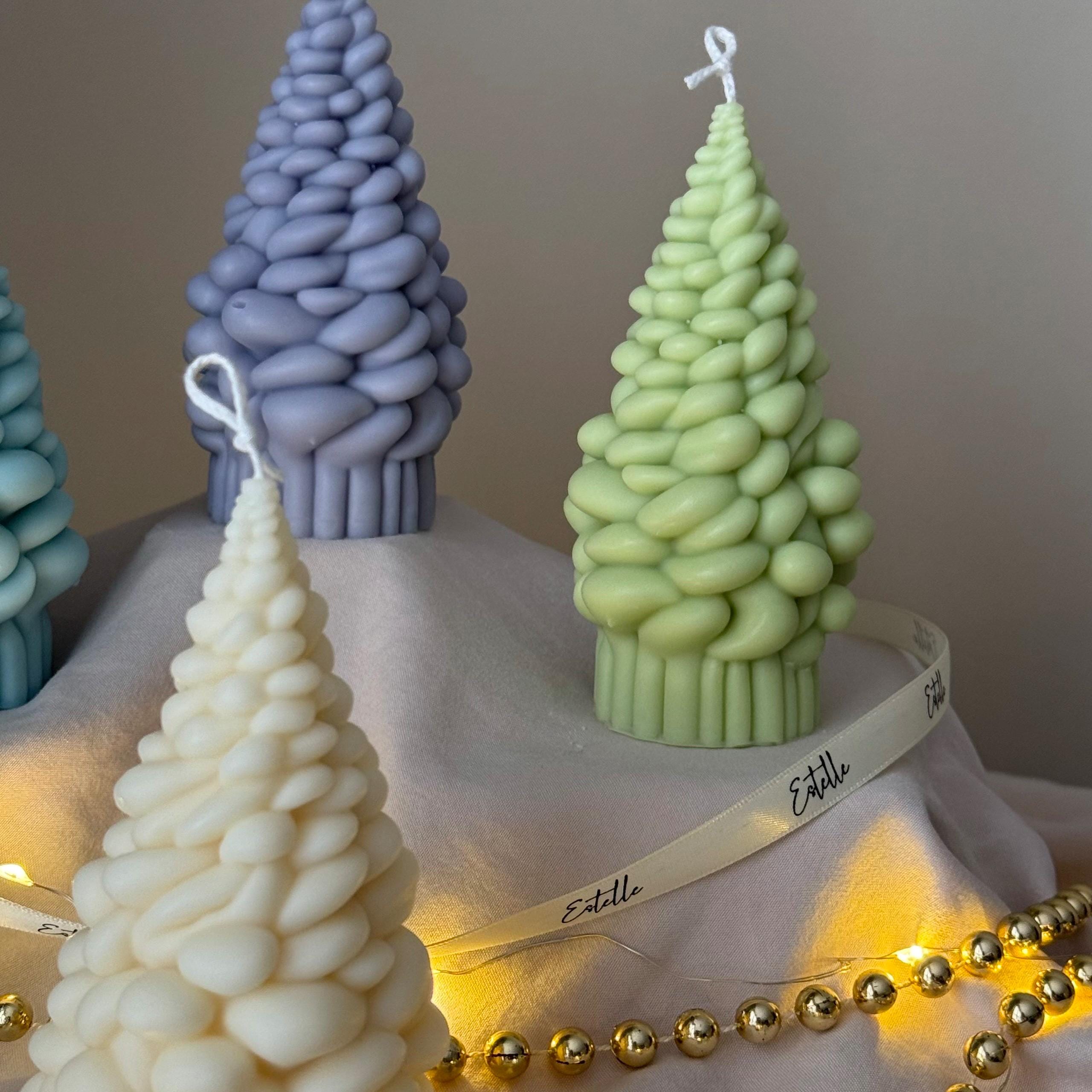 Cute Snow Christmas Tree Candle