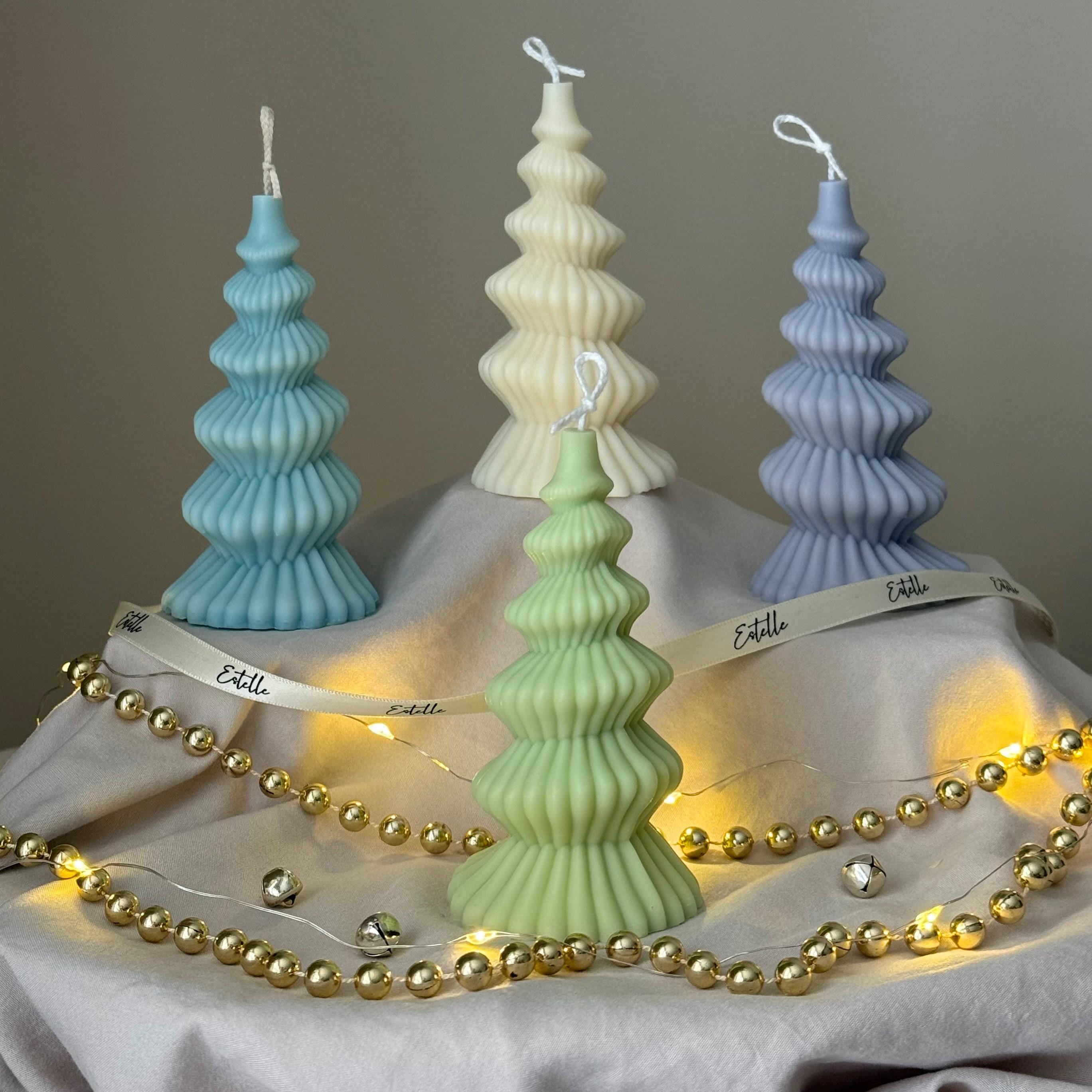 Cute Spiral Christmas Tree Candle